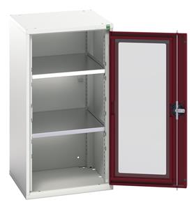 16926076.** verso window door cupboard with 2 shelves. WxDxH: 525x550x1000mm. RAL 7035/5010 or selected